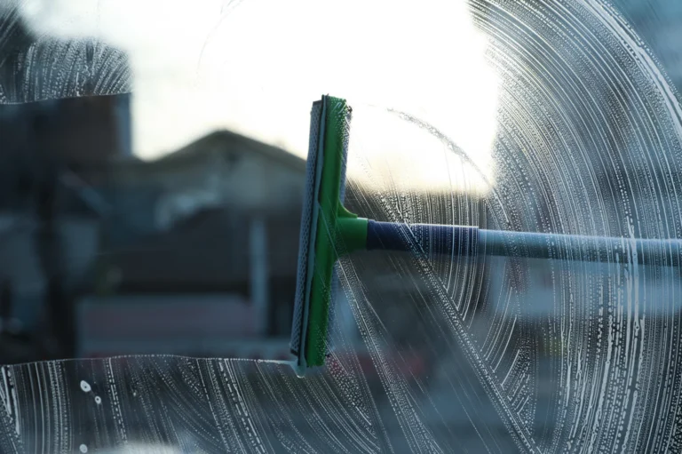Solo window cleaner representing window cleaning software for one-person businesses and independent contractors