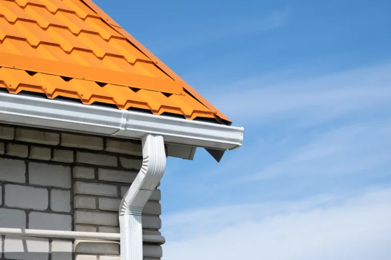 Residential gutter installation crew completing a job managed by a growing gutter business
